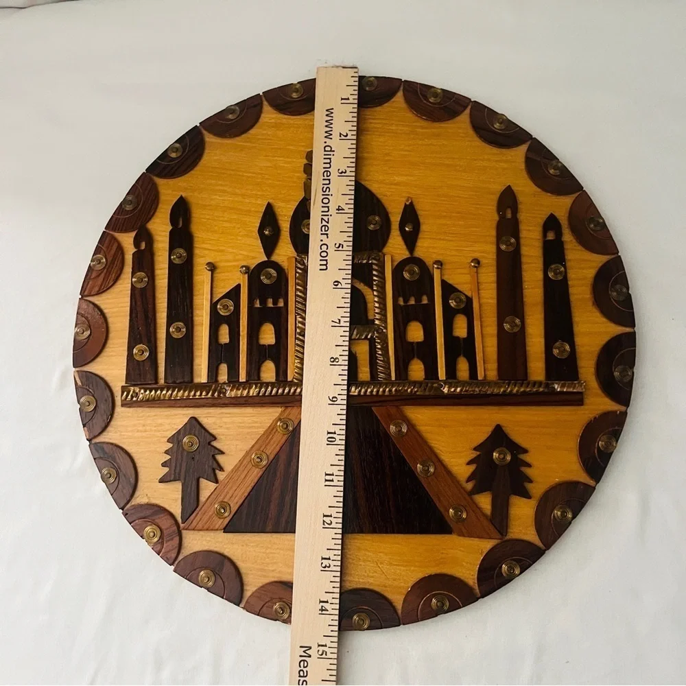 Hand Crafted Artistic Wall Decor Bundle of 3 Brown and Gold Beautiful Designs